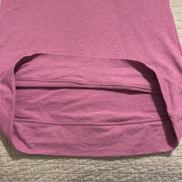 Athleta Heather Purple Tranquility Cowl Neck Athletic Sweater Small - Picture 7 of 10
